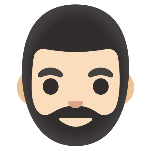 Pria: warna kulit cerah, janggut untuk Google 16.0