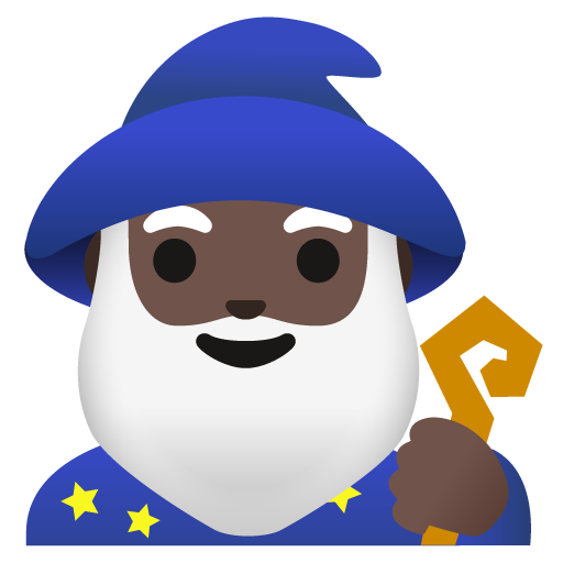 Muž Mág: Tmavý odstín pleti pro Google 16.0