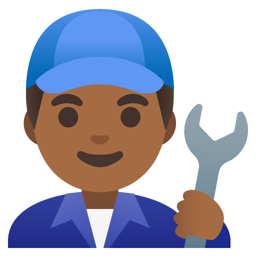 Muž Mechanik: Středně tmavý odstín pleti pro Google 16.0