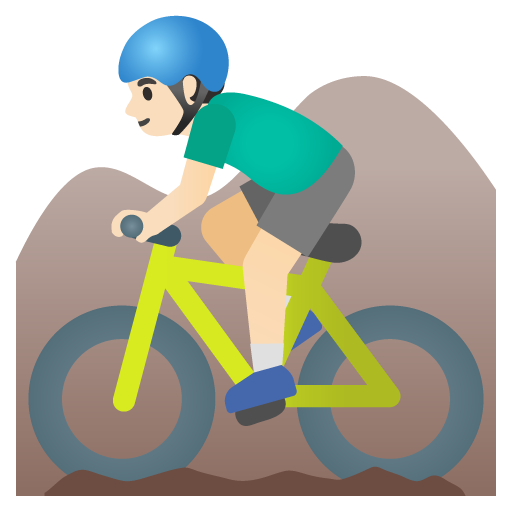 Mountainbiker: Helle Hautfarbe für Google 16.0