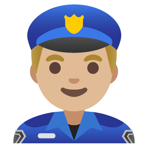 Policier: Peau Moyennement Claire pour Google 16.0