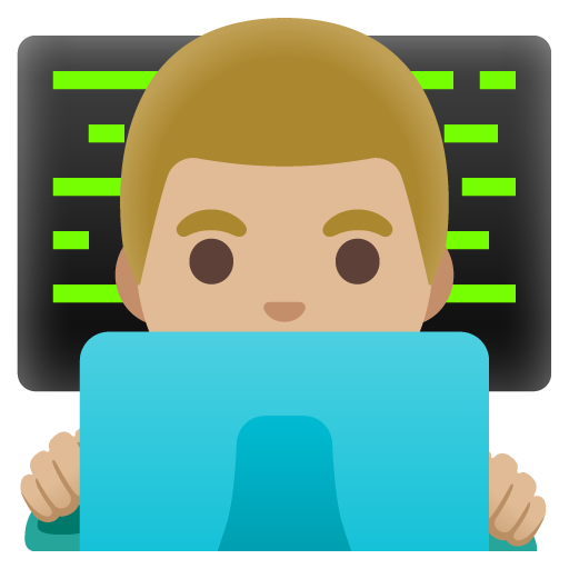 Άντρας τεχνολόγος: μεσαίος-ανοιχτόχρωμος τόνος δέρματος για Google 16.0