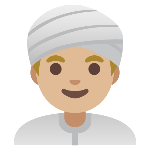 Homme En Turban: Peau Moyennement Claire pour Google 16.0