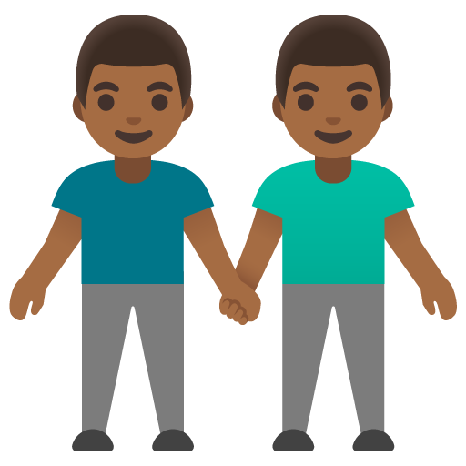 Muži držící se za ruce: Středně tmavý odstín pleti pro Google 16.0