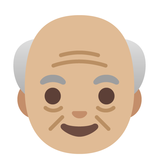 Uomo Anziano: Carnagione Abbastanza Chiara per Google 16.0