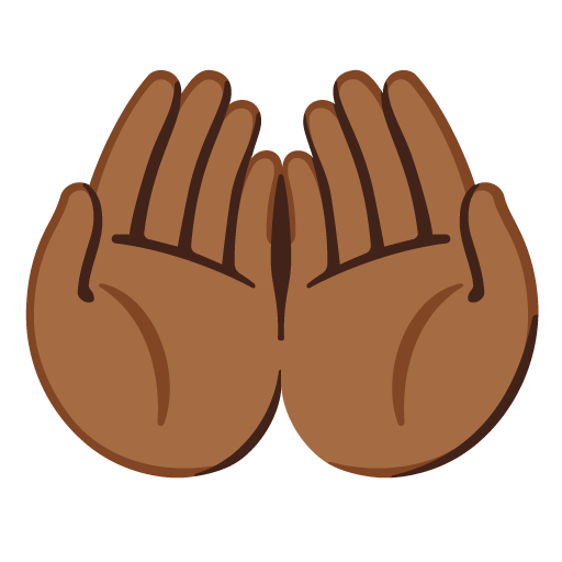 Společně vztyčené dlaně: Středně tmavý odstín pleti pro Google 16.0