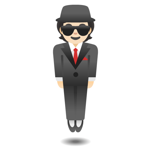 Pria melayang mengenakan jas: warna kulit cerah untuk Google 16.0