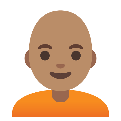 Erwachsener: Mittlere Hautfarbe, Glatze für Google 16.0