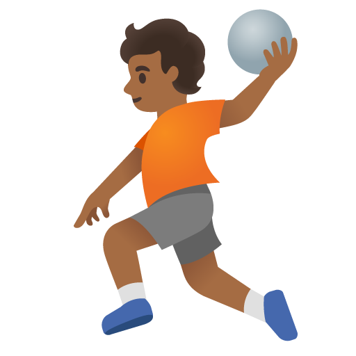 Osoba hrající házenou: Středně tmavý odstín pleti pro Google 16.0