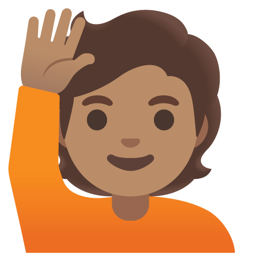 Elini kaldırma: orta cilt tonu için Google 16.0