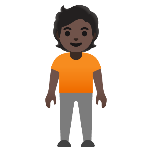 Stehende Person: Dunkle Hautfarbe für Google 16.0