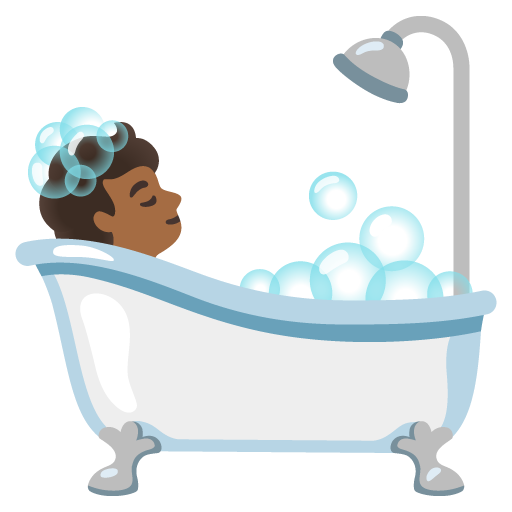 Persoană care face baie: Culoare medie-închis a pielii pentru Google 16.0