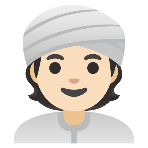 Pessoa Com Turbante: Pele Clara para Google 16.0