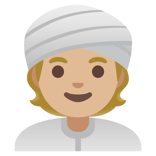 Personne En Turban: Peau Moyennement Claire pour Google 16.0