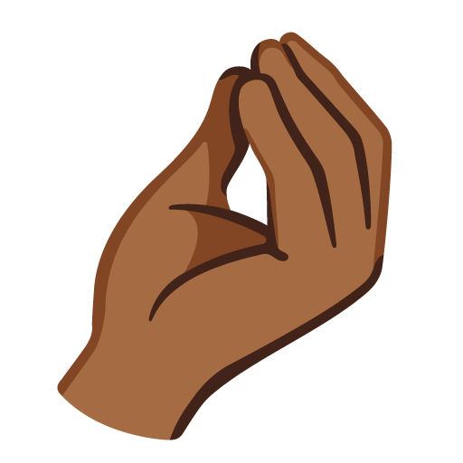 Puristetut sormet: Keskitumma ihonväri varten Google 16.0