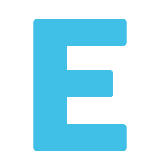 Símbol d'indicador regional Lletra E per Google 16.0