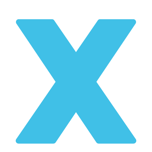 Símbol d'indicador regional Lletra X per Google 16.0