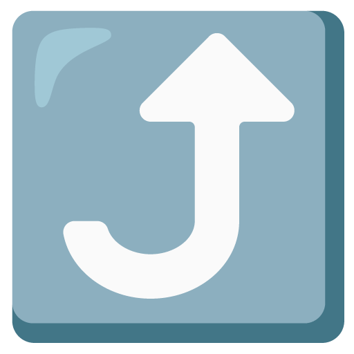 Freccia Curva In Alto per Google 16.0