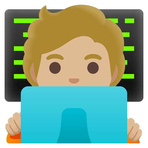 Informaticien (Tous Genres): Peau Moyennement Claire pour Google 16.0