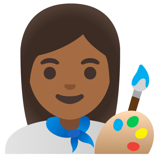 Femeie Artist: Tono de piele mediu-închis pentru Google 16.0