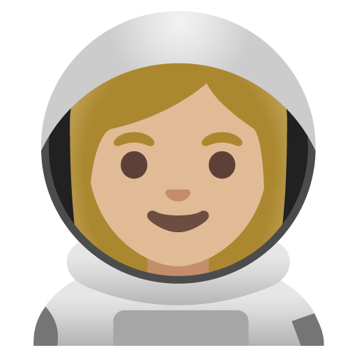 Kadın astronot: orta açık cilt tonu için Google 16.0