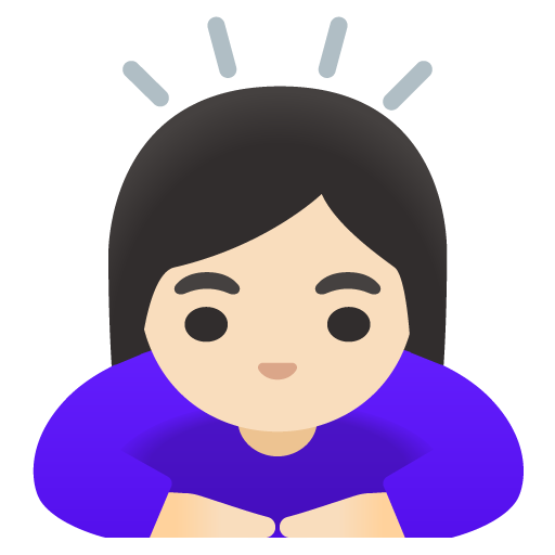 ผู้หญิงโค้งคำนับ: โทนผิวสีขาว สำหรับ Google 16.0