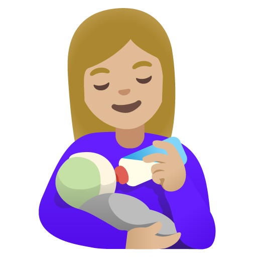 Bebek emziren kadın: orta açık cilt tonu için Google 16.0