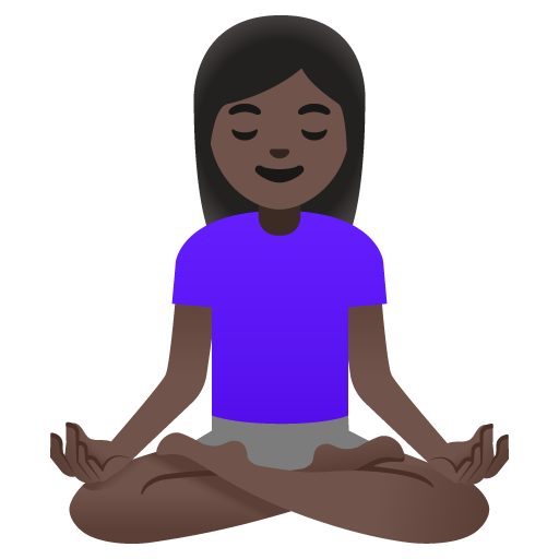 Dona en posició de lotus: pell fosca per Google 16.0