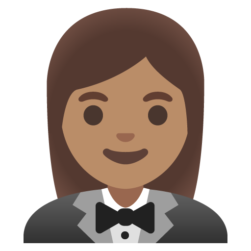 Nainen smokissa: keskiruskea ihonväri varten Google 16.0