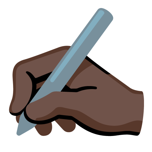 יד כותבת: גוון עור כהה עבור Google 16.0