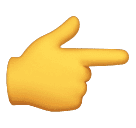 Achterkant van hand met naar rechts wijzende wijsvinger voor Huawei HarmonyOS 4.0