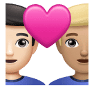 Para z sercem: mężczyzna, mężczyzna, karnacja jasna i karnacja średnio jasna dla Huawei HarmonyOS 4.0