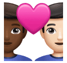 Para z sercem: mężczyzna, mężczyzna, karnacja średnio ciemna i karnacja jasna dla Huawei HarmonyOS 4.0