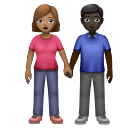 Pár se srdcem – muž: střední odstín pleti, žena: tmavý odstín pleti pro Huawei HarmonyOS 4.0