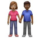 Par med hjärta - Man: Medium hudton, Kvinna: Medium-Mörk hudton för Huawei HarmonyOS 4.0