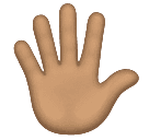 Parmaklar açık el kaldırma: orta cilt tonu için Huawei HarmonyOS 4.0