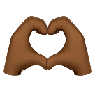 Mãos Em Coração: Pele Morena Escura para Huawei HarmonyOS 4.0