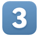 Keycap Digit Three for Huawei HarmonyOS 4.0