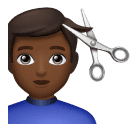 Man Getting Haircut: Medium-Dark Skin Tone for Huawei HarmonyOS 4.0
