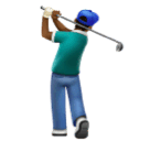 Man Golfing: Medium-Dark Skin Tone for Huawei HarmonyOS 4.0