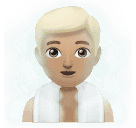 Muž v zapařené místnosti: Středně světlý tón pleti pro Huawei HarmonyOS 4.0