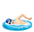 Man Swimming: Light Skin Tone for Huawei HarmonyOS 4.0
