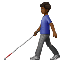 Görme engelli bastonlu erkek: orta koyu cilt tonu için Huawei HarmonyOS 4.0