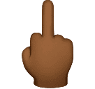 Dedo Do Meio: Pele Morena Escura para Huawei HarmonyOS 4.0