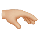 راحة يد للأسفل: بشرة بلون فاتح ومعتدل لـ Huawei HarmonyOS 4.0