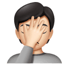 Person Facepalming: Light Skin Tone for Huawei HarmonyOS 4.0