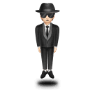 Pria melayang mengenakan jas: warna kulit cerah untuk Huawei HarmonyOS 4.0