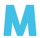 Symbol regionálního ukazatele Písmeno M pro Huawei HarmonyOS 4.0