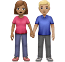 Nainen ja mies kädestä pitäen: Keskivahva ihonväri, Keskivaalea ihonväri varten Huawei HarmonyOS 4.0