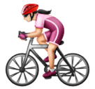 Người phụ nữ đi xe đạp: màu da sáng cho Huawei HarmonyOS 4.0